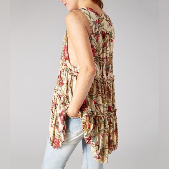 ❄️Free People | Neutral & Purple Haze Tunic Size Small - Picture 2 of 9